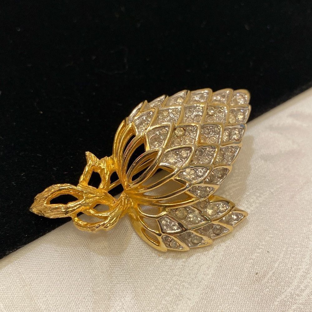 Vintage Polcini Rhinestone Strawberry Brooch - Picture 5 of 7